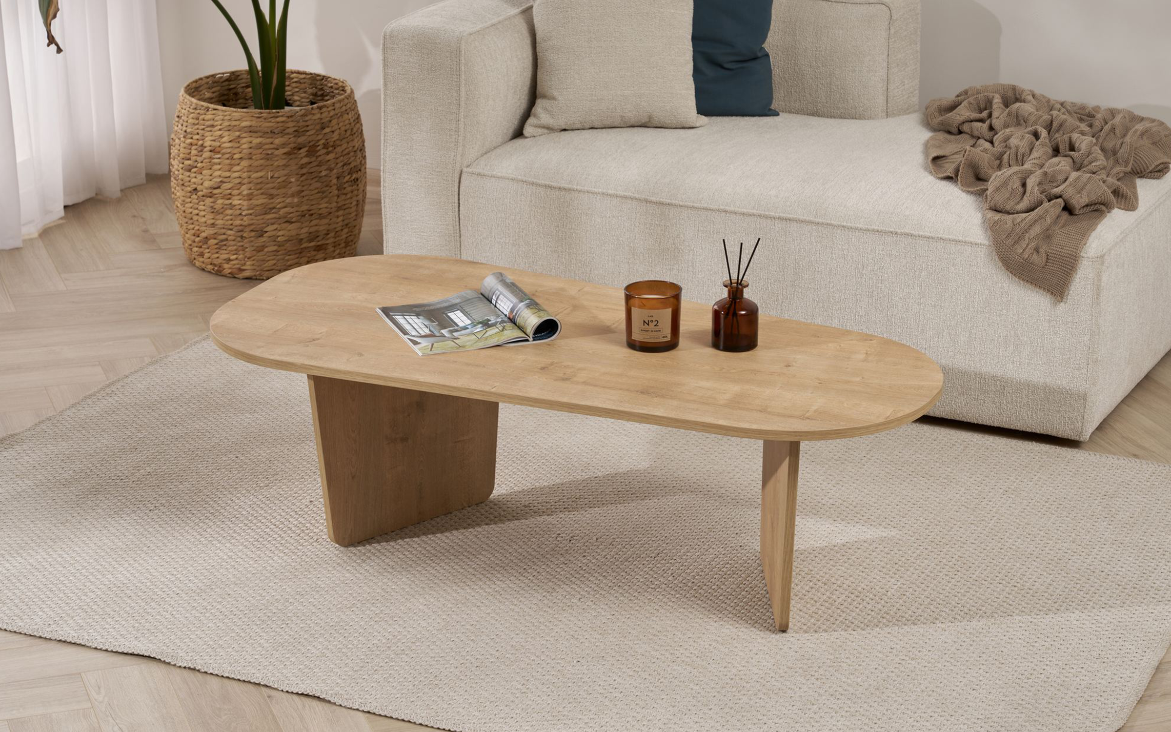 Masuta de cafea Ovalis, stejar  5